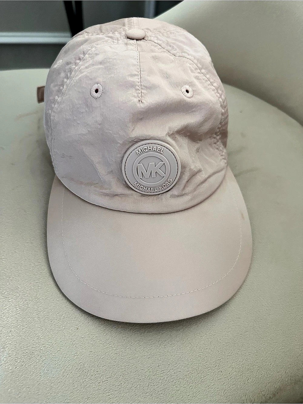 Michael Kors MK Logo Patch Baseball Cap Pink